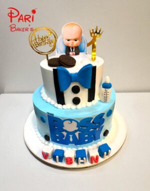 boss baby 2 tier cake