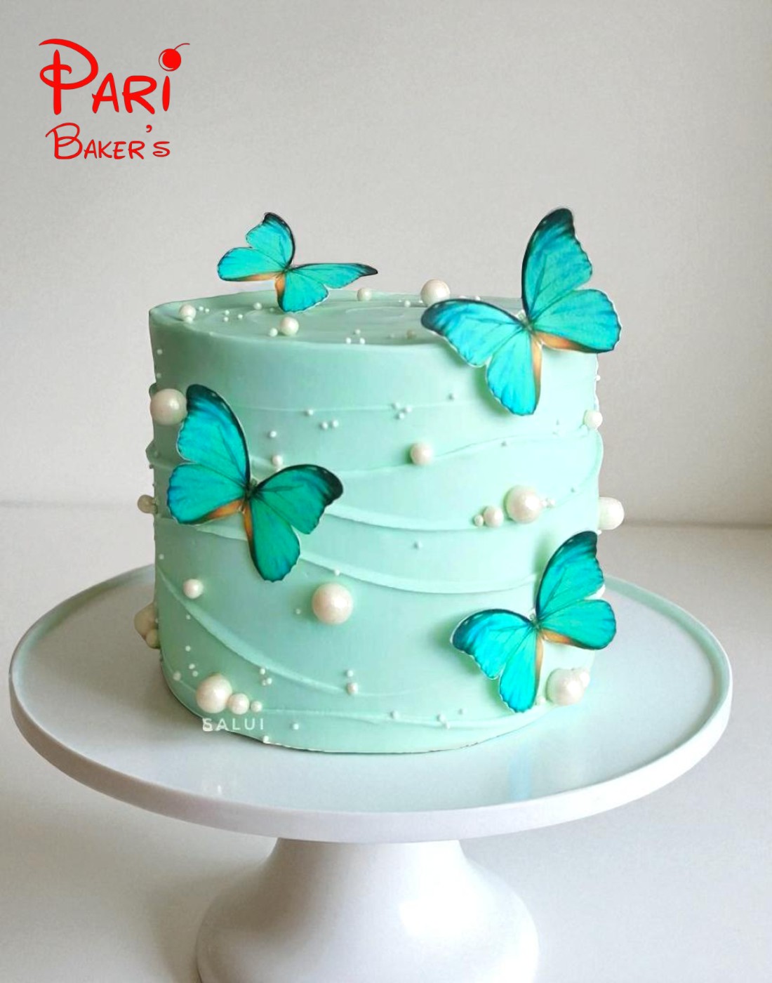 sea green theme butterfly cake sea green theme butterfly cake