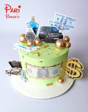 car and money cake