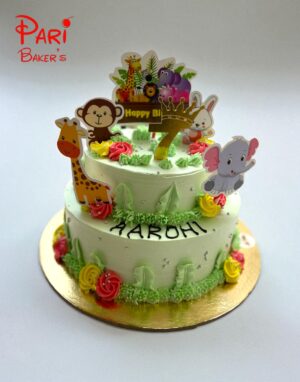 2 tier animal cake