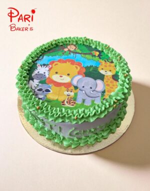 animal photo cake