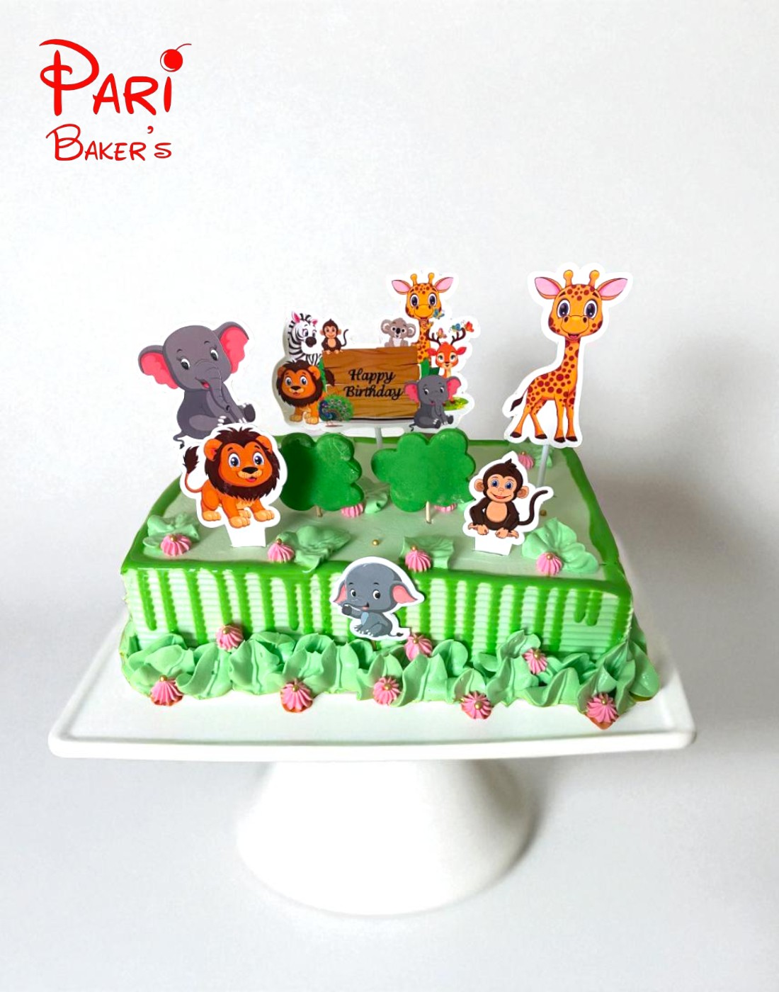 recatangle animal theme cake recatangle animal theme cake