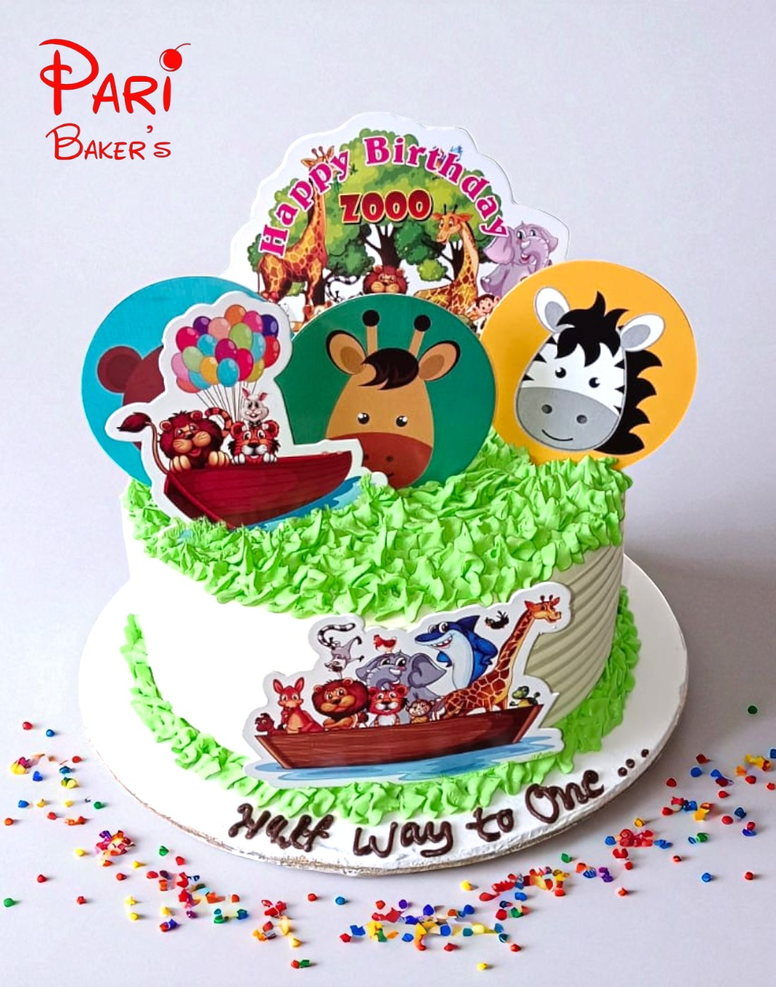 animal topper theme cake animal topper theme cake